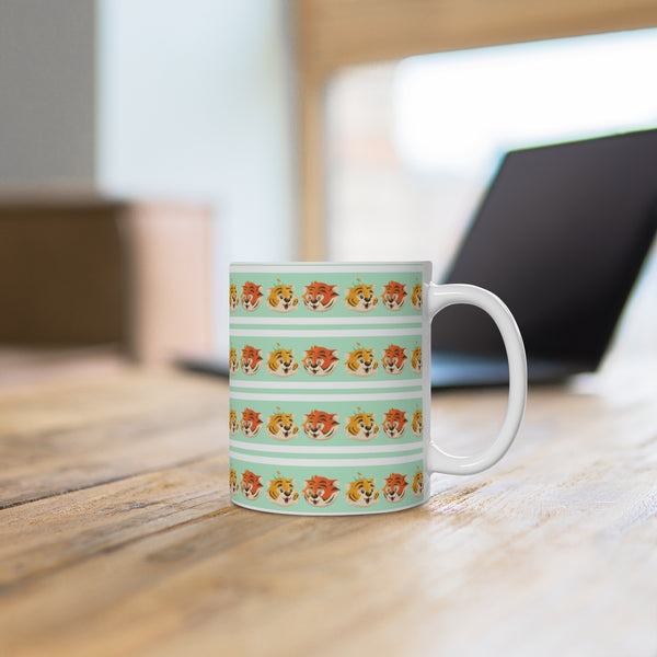 Kai & Kika Patterned Mint Ceramic Mug