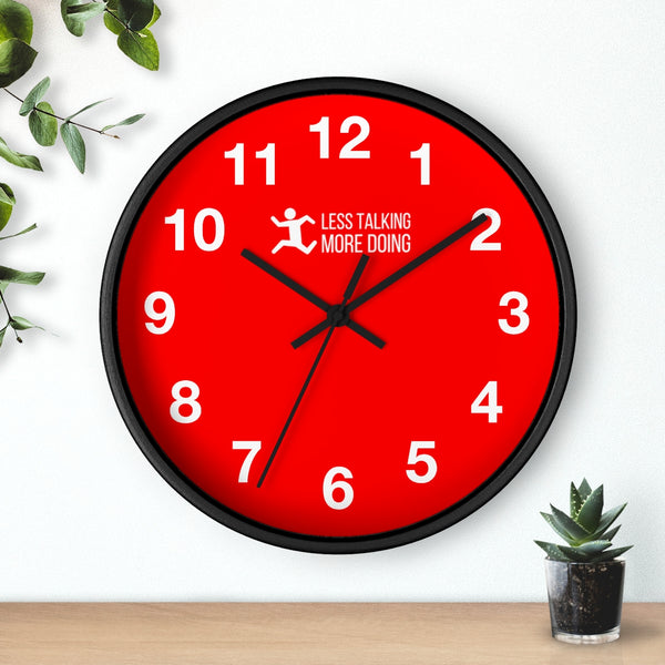 Less Talking More Doing Wall Clock