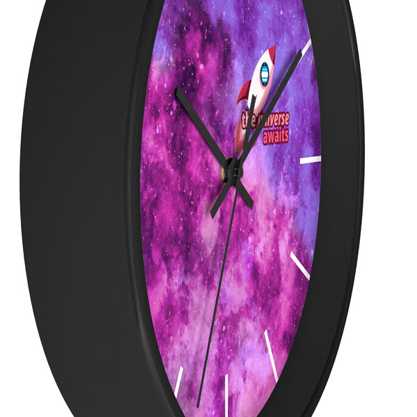 The Universe Awaits Rocket Wall Clock
