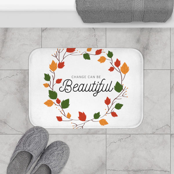 Change Can Be Beautiful Fall Wreath Bath Mat