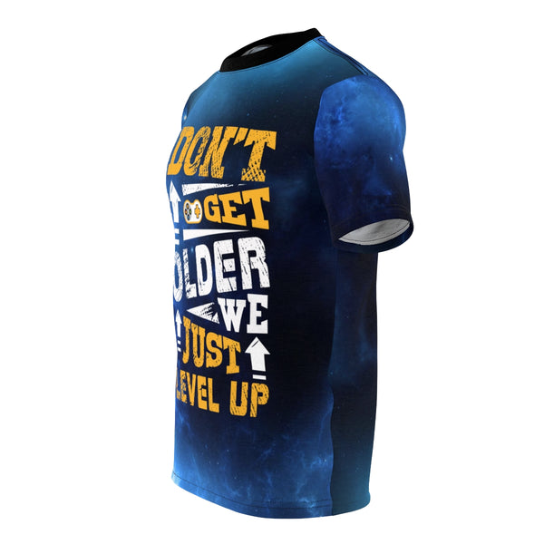 Gamers Don't Get Older We Just Level Up Unisex AOP Tee