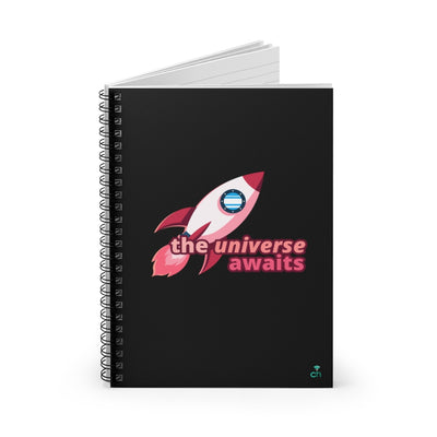 The Universe Awaits Rocket Spiral Notebook - Ruled Line