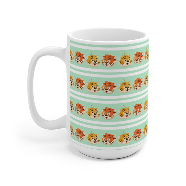 Kai & Kika Patterned Mint Ceramic Mug
