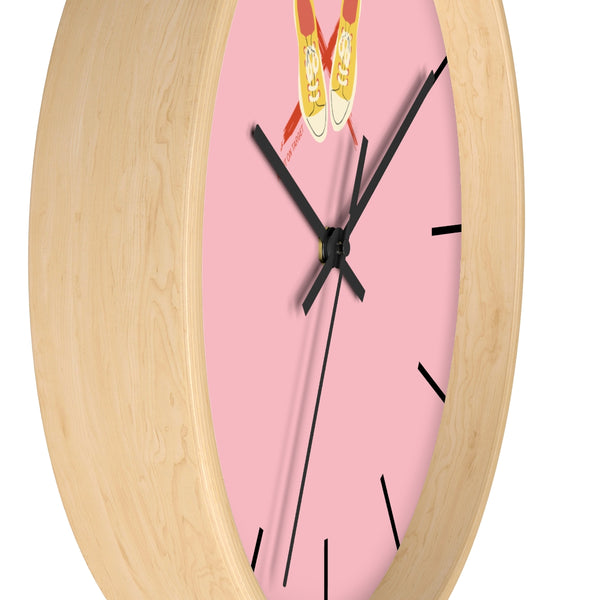Right on Target Yellow Sneakers Wall Clock