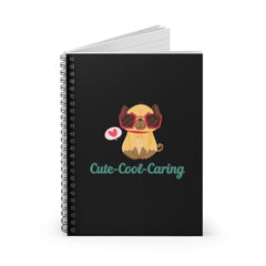 Cute-Cool-Caring Puppy Swag Spiral Notebook - Ruled Line