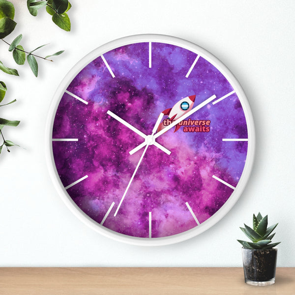 The Universe Awaits Rocket Wall Clock