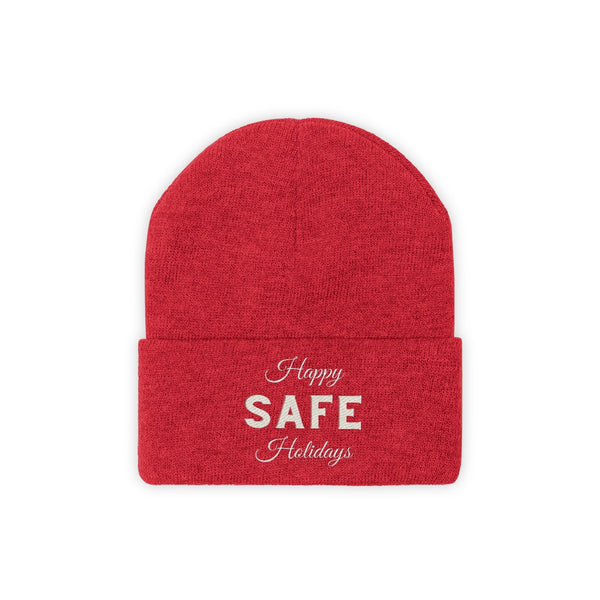 Happy SAFE Holidays Knit Beanie