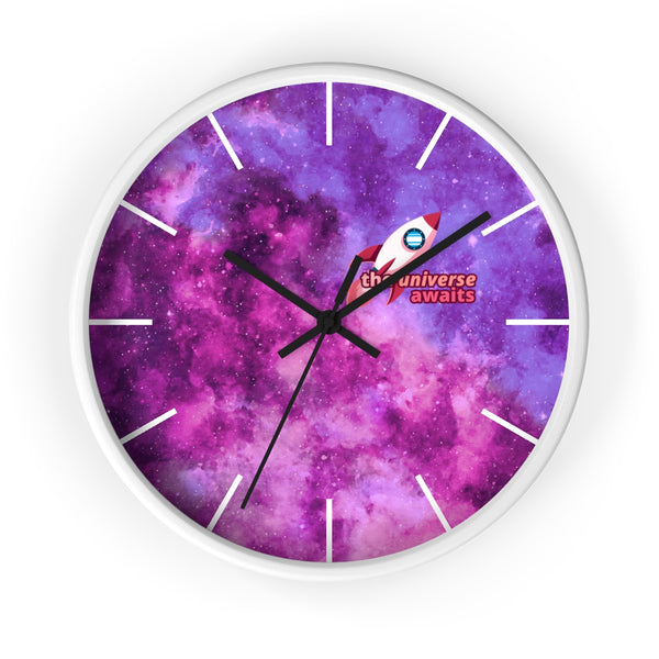 The Universe Awaits Rocket Wall Clock