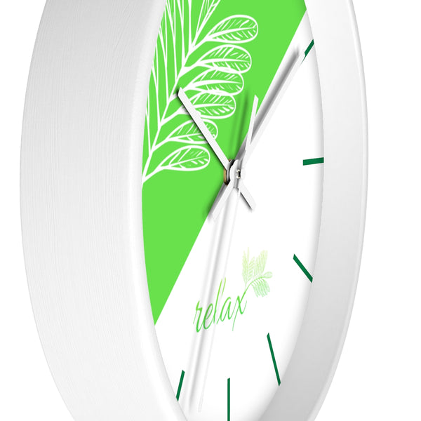 Relax Fresh Leaf Wall Clock