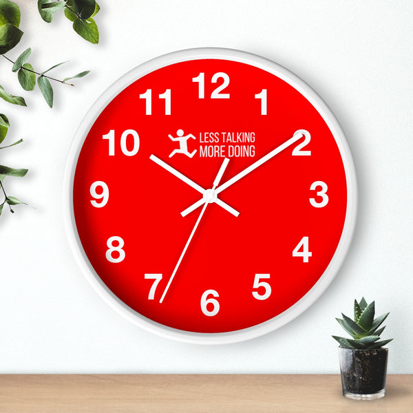 Less Talking More Doing Wall Clock