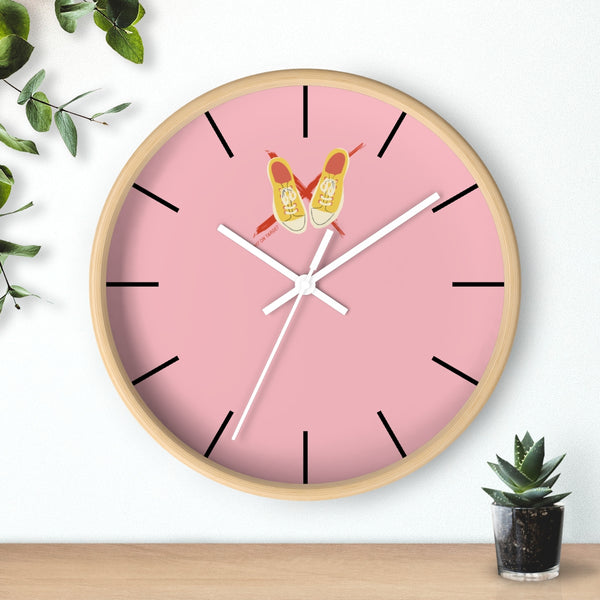 Right on Target Yellow Sneakers Wall Clock