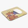 Anime Girl Teddy Bear Gingham Plaid Mouse Pad