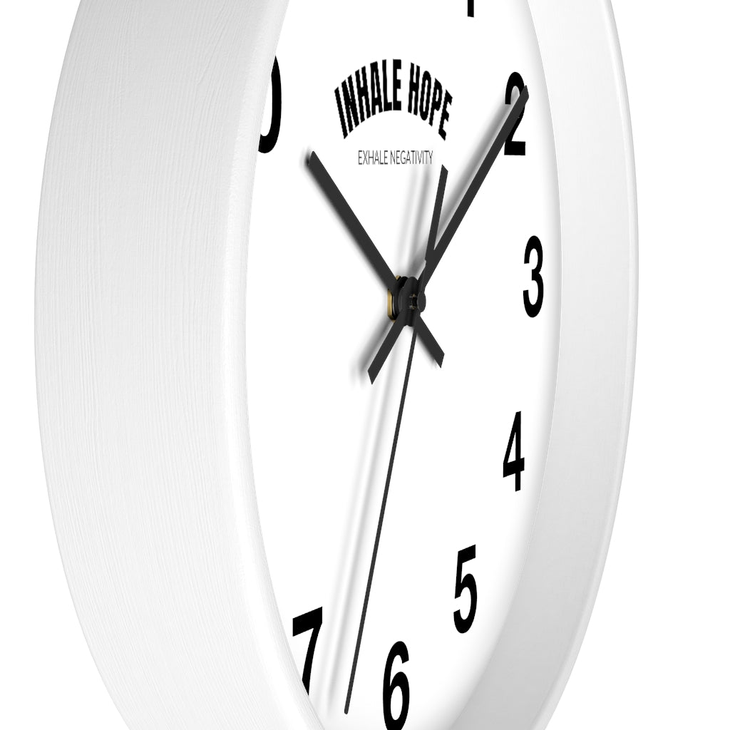 Inhale Hope Exhale Negativity Wall Clock
