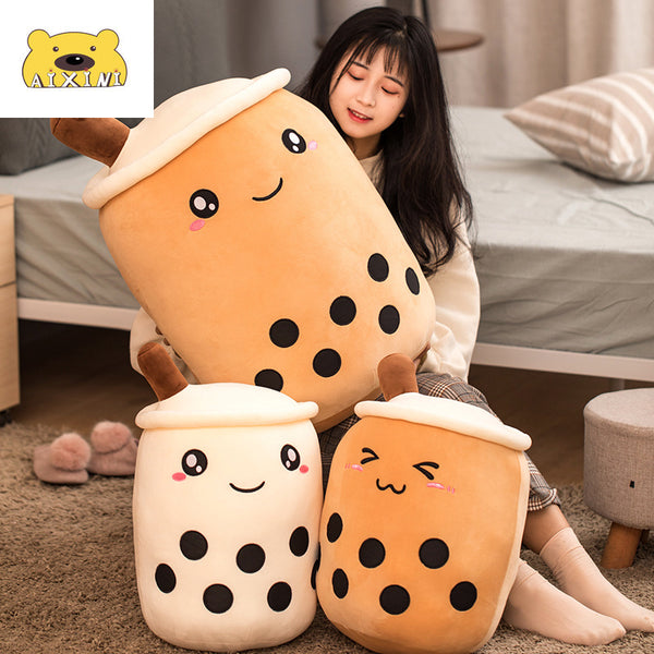 Bubble Tea Plush Toy Boba Plush Milk Boba Tea Plush Cup Shaped Pillow