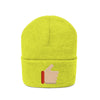 Awesome Work Thumbs Up Motivational Knit Beanie