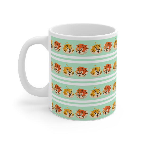 Kai & Kika Patterned Mint Ceramic Mug