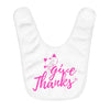 Give Thanks Meow Kitty Fleece Baby Bib