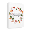 Change Can Be Beautiful Fall Wreath Canvas Gallery Wraps