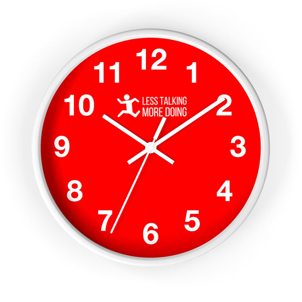 Less Talking More Doing Wall Clock