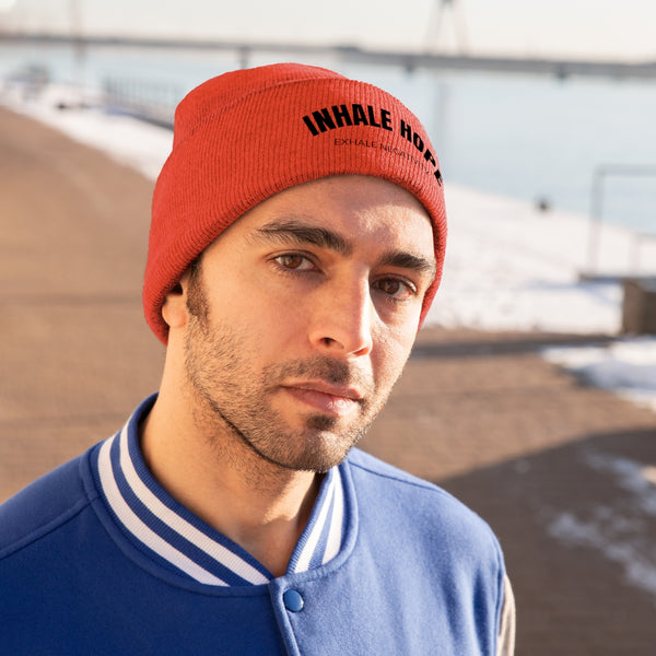 Inhale Hope Exhale Negativity Knit Beanie