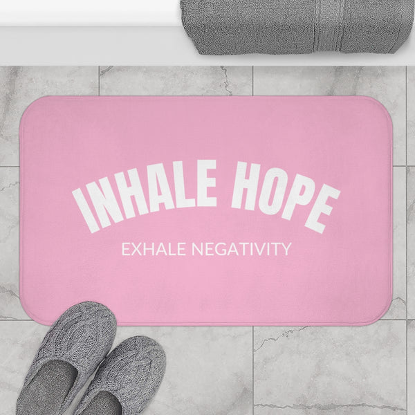 Inhale Hope Pink Bath Mat