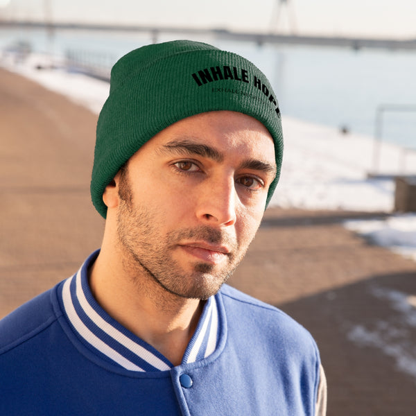 Inhale Hope Exhale Negativity Knit Beanie