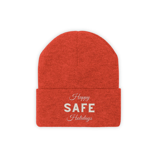 Happy SAFE Holidays Knit Beanie