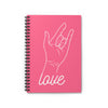 Sign of Love Spiral Notebook - Ruled Line