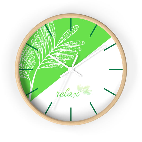 Relax Fresh Leaf Wall Clock