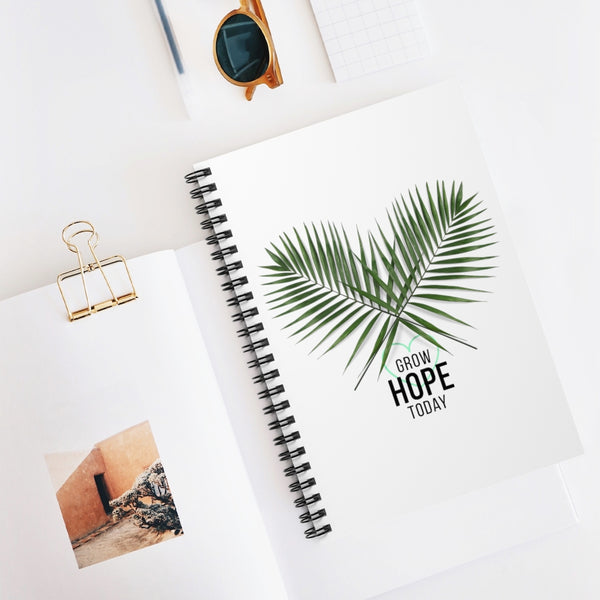 Grow Hope Today Palm Spiral Notebook - Ruled Line