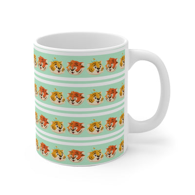 Kai & Kika Patterned Mint Ceramic Mug