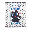 Just a Girl That Loves Anime & Cats Blanket