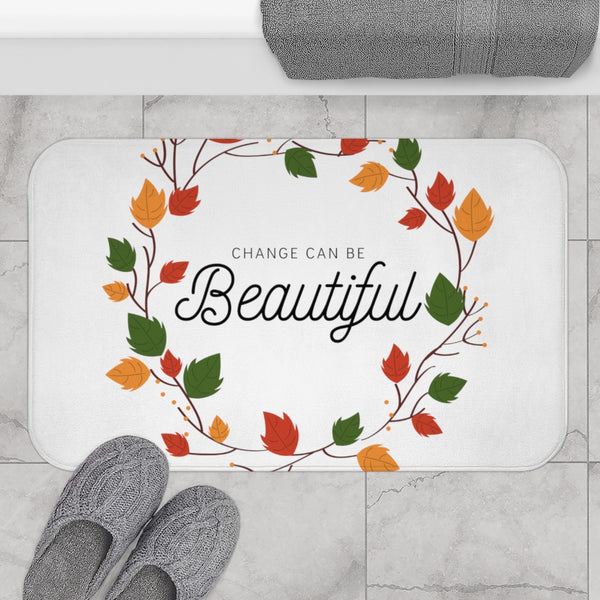 Change Can Be Beautiful Fall Wreath Bath Mat
