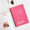 Sign of Love Spiral Notebook - Ruled Line