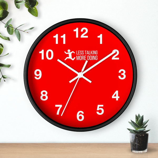 Less Talking More Doing Wall Clock