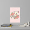 Cute Nyan Cat Pink Flower Removable Wall Decal