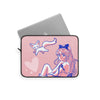 Cute Pink Anime Girl and Cat Laptop Sleeve