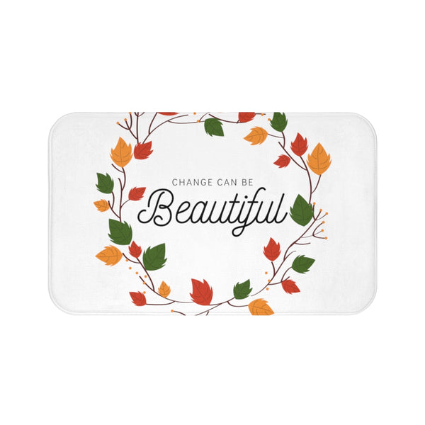 Change Can Be Beautiful Fall Wreath Bath Mat