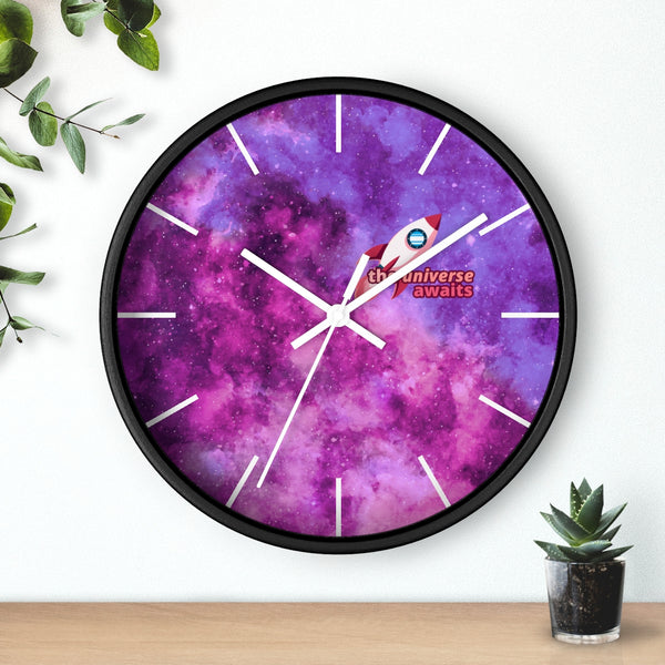The Universe Awaits Rocket Wall Clock