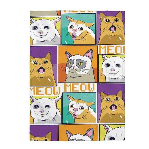 Cat Expressions Humor Funny Cat Blanket