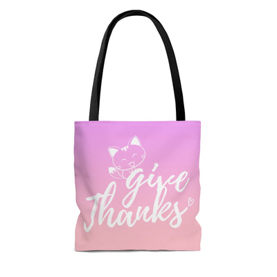 Give Thanks Meow Kitty Tote Bag