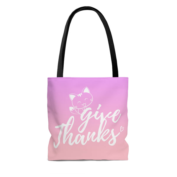 Give Thanks Meow Kitty Tote Bag