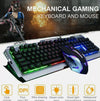 Ninja Dragon Metallic Silver Mechanical Gaming Keyboard and Mouse Set